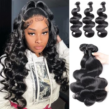 4 Bundles Deal 8-26Inch Loose Body Wave Tissage Malaisienne Real Human Hair Bundles Remy Peru Body Wave Extensiones Humanas