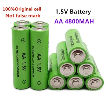 4 ~ 20PCS 1.5V Naujo prekės ženklo AA įkraunama baterija 4800mAh 1.5V Nauja šarminė įkraunama batery led light žaislui mp3 Nemokamas pristatymas