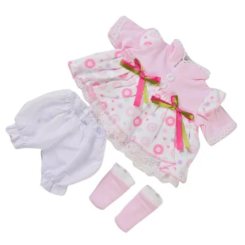 4pc Atgimusios naujagimės mergaitės lėlės drabužių komplektas 16-17'' Baby Girl Lėlės drabužiai Baby Girl Drabužiai Amerikos mergaičių lėlės aksesuarai