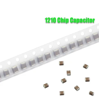 50pcs 1210 SMD Chip kondensatorius 1nF 4.7nF 1uF 2.2uF 10uF 22uF 47uF 100uF 10V 16V 25V 50V 1KV 2KV