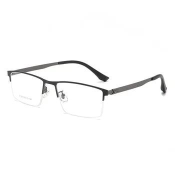 58mm lydinio pusės ratlankio akinių rėmelis Vyriški receptiniai akiniai Vyrai Verslas Mada Optiniai rėmeliai Akiniai 6128