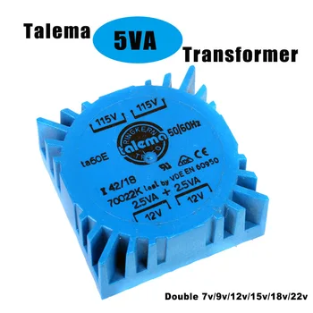 5VA TALEMA sandarus kvadratinis toroidinis transformatorius Hifi namų garso garso stiprintuvui PASIDARYK PATS STIPRINTUVAS DAC 5W dvigubas 7V 9V 12V 15V 18V