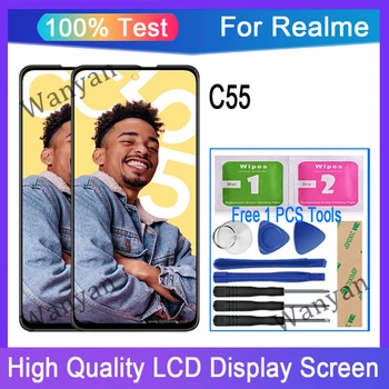6.72'' Originalas OPPO Realme C55 LCD ekrano jutiklinio ekrano skaitmeninimo priemonės pakeitimui, aukštos kokybės LCD pakeitimui įrankiu