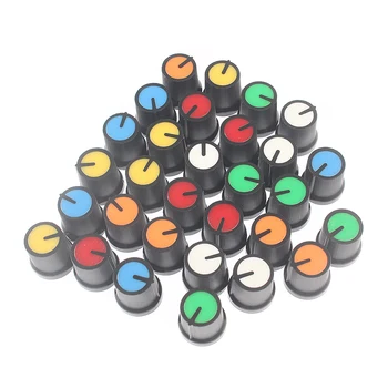 6 spalva * 5PCS AG3 sukamųjų jungiklių rankenėlių asortimentas, WH148 potenciometro rankenėlė, 