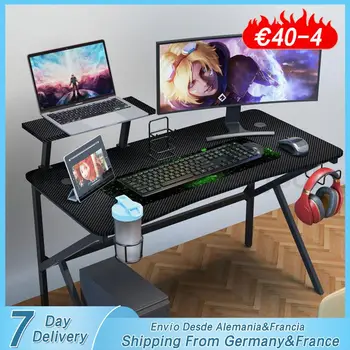 9 Styles Gaming Desk PC Computer Gamer Desk Ergonomiška darbo vieta su ekranu Stovas Ausinių kablys Puodelio laikiklis namų biurams