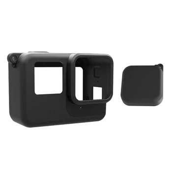 Action Camera silikoninis apsauginis dėklas, apsaugantis nuo susidūrimo, atsparus įbrėžimams fotoaparato apsauginė oda su objektyvo dangtelio apsaugine dėžute