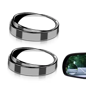 Aklosios zonos veidrodžiai Apvalus apvalios formos HD stiklas Aklosios zonos veidrodėlis 360 Reguliavimo galinio vaizdo veidrodėlis Lazdelė automobiliams Visureigiams ir sunkvežimiams