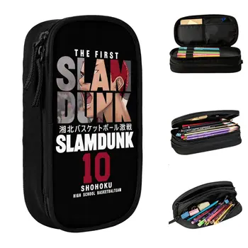 Anime Slam Dunk 2 pieštukų dėklai Fashion Pen Bag Girls Boys Big Capacity Students School Gift Pencil Pouch