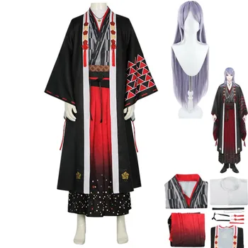 Anime Virtual YouTuber VTuber Genzuki Tojiro Cosplay kostiumas Nijisanji Wig Japoniškas Kimono Haori vyras Moteris Helovino vakarėlio kostiumas
