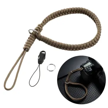 Anti-drop Handmade Anti-lost Braided Bracelet Camera Wrist Strap Survival Paracord Outdoor Climbing Rope Wrist Strap