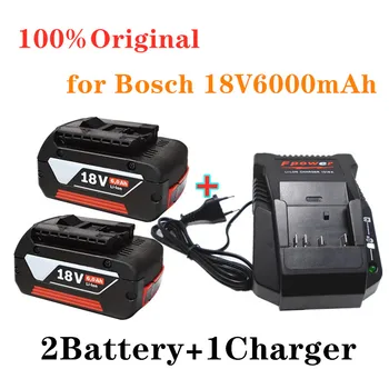 Aokaidikui18V baterija 6.0Ah elektriniam gręžtuvui 18V įkraunama ličio jonų baterija BAT609 BAT609G BAT618 BAT618G BAT614 + 1Charger
