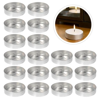 Arbatos šviesos organizatorius Aliuminio arbatos šviesos skardinės Žvakių puodeliai Arbatos šviesos žvakių laikiklis Tušti konteineriai 