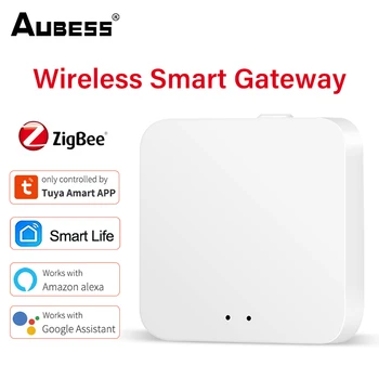 Aubess Tuya Zigbee 3.0 Hub Wifi Smart Home Bridge Belaidis nuotolinio valdymo pultas Laidinis 