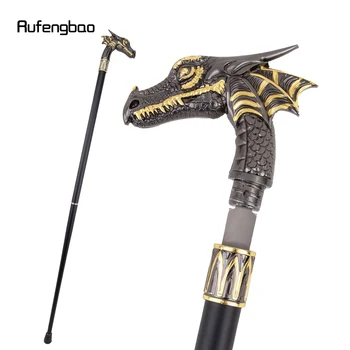 Auksinė juodojo drakono galvos vaikščiojimo lazda su 26cm paslėptu kardu Savigynos mada Cane kardas Cosplay Crosier Stick 93cm