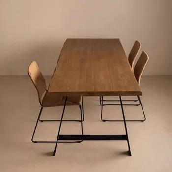 Australija Medinės kojos valgomojo kėdė Juodo metalo kojos Prabangios vintažinės midcentury valgomojo kėdės dizainas Industerial Sillas namų baldai