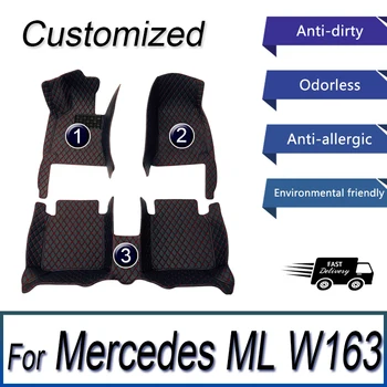 Automobiliniai grindų kilimėliai Mercedes ML W163 1998-2005 DropShipping Center interjero aksesuarai 100% tinka odiniai kilimai kilimėliai pėdų pagalvėlės