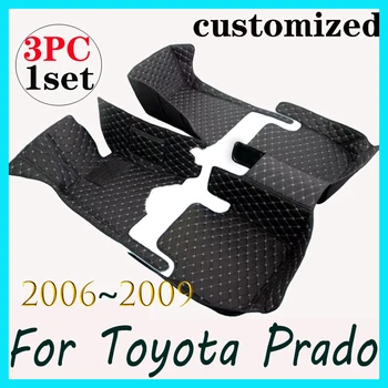 Automobiliniai grindų kilimėliai Toyota Prado(Aštuonios vietos)2006 2007 2008 2009 Custom Auto Foot Pads Automobile Carpet Cover priedai