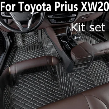Automobiliniai kilimėliai Toyota Prius XW20 2003~2009 Patvarūs kiliminiai kilimėliai Odinis kilimėlis Anti Dirt Floor Pad Set Automobilių aksesuarai 2004 2005 2006