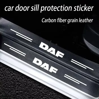 Automobilio durų slenksčio anglies pluošto lipdukai Apsaugos nuo įbrėžimų durų šono apsaugos nuo žingsnio lipdukas DAF xf priedai cf lf furgonas