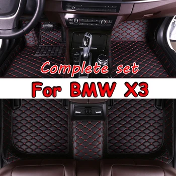Automobilių grindų kilimėliai BMW X3 F25 MK2 2011 ~ 2014 Odinis prabangus kilimėlis Apsauginis kilimėlis Kilimėlių dangteliai Kilimas Automobilių aksesuarai Interjero dalys