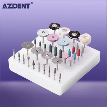 AZDENT 1Box (iš viso 35vnt/dėžutė) Dantų laboratorijos poliravimo rinkinys Keramikos porceliano šlifavimo odontologo įrankis Odontologo šlifavimo įrankiai