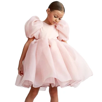 Baby Kids Flower Girl Dress Princess Toddler Ball Gown Party Tutu vestuvių gimtadienio suknelės Vaikiški drabužiai 1-8 metų dėvėti