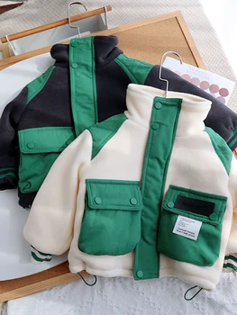 Baby Plush And Thick Baby Down Jacket Winter Top Padding Vaikiškas paltas 2023 Žieminiai vaikiški drabužiai Mergaitės nuo 2 iki 7 metų
