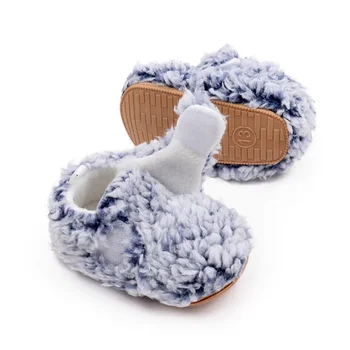 Baby Warm Shoes Baby Toddler First Walkers New 0-1 Years Coral Fleece Baby Girl Winter Shoes Little Boys Batai