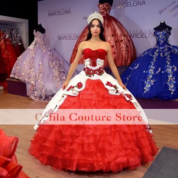 Ball Gown Quinceanera Suknelės 2022 Sweetheart Ruffles Sweet 16 Dresses vestidos de quinceaneras Custom Made
