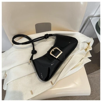 Black Women Bag 2023 NEW RU Woman Luxury Shoulder PU PVC Leather Lady Handbag Crossbody Phone Purses Case Tote Women's Bags