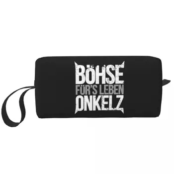 Bohse Onkelz Roko makiažo krepšys Didelis kosmetikos krepšys Vyrai Moterys Vokiečių muzikos tualeto reikmenų krepšio aksesuarų organizatorius