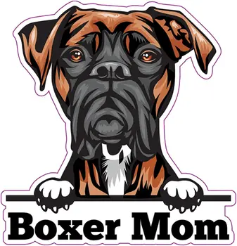 Boxer Mom Vinyl Decal - Boxer Dog Variety Decal - tinka nešiojamiesiems kompiuteriams, būgnams, langams, automobiliams, sunkvežimiams