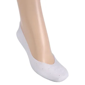 Brand 1 pora švelnių silikoninių drėkinamųjų gelinių kulniukų kojinių kaip įtrūkusių pėdų odos priežiūros apsaugos priemonė Pėdų masažuoklis Pėdų skausmo malšinimas