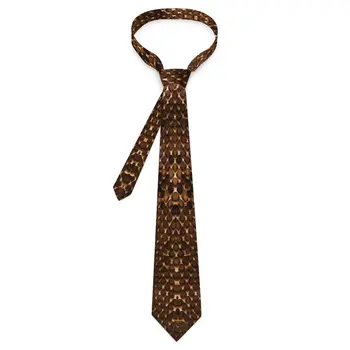 Brown Snakeskin Tie Animal Print Graphic Neck Kaklaraiščiai Elegantiškas apykaklės kaklaraištis, skirtas Unisex Adult Daily Wear Necktie aksesuarams