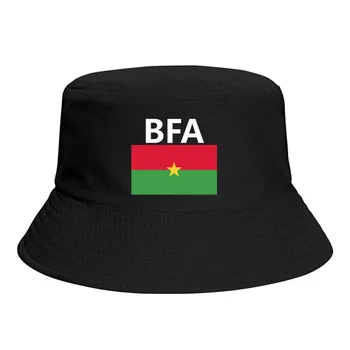 Burkina Faso vėliavos kaušo kepurės Spausdinti šaunūs ventiliatoriai Saulės atspalvis Paprastas klasikinis lauko vasaros žvejo kepurės Žvejybos kepurė