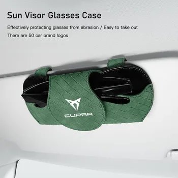 Car Visor Glasses Box Saulės akinių laikiklis Organizatorius Seat Cupra Leon Mk3 Mk2 5f Ibiza 6j 6l Ateca FR Alhambra Formentor EL-Born