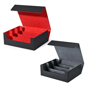 Card Storage Box for Trading Cards, Magnetic Closure Card Holder Top Side-Loading Deck Case Game Cards Box