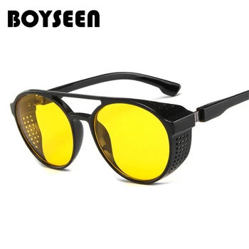 Classic Punk akiniai nuo saulės Vyrų Prekės ženklo dizaineris Akiniai nuo saulės Vyriški Vintažiniai akiniai nuo saulės vyrams Punk Oculos De Sol Gafas UV400