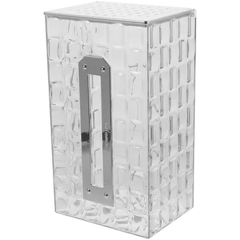 Clear Tissue Box dangtelio laikiklis Stalviršio siena Veido audinių laikiklis Vonios kambario virtuvės audinių dėžutė