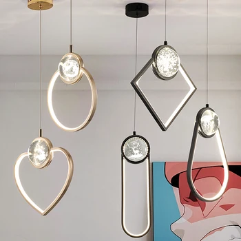 Creative Pakabinama lempa Nordic Valgomasis LED šviestuvas svetainei Miegamasis Namų pakabukas Šviestuvas Modernus patalpų apšvietimas