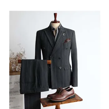 Custom Made Groom Wedding Dress Blazer Pants Business High-end Classic Dress Kelnės SA08-48999