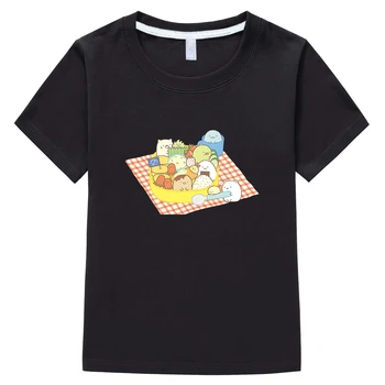 Cute Sumikko Gurashi animaciniai marškinėliai berniukams ir mergaitėms Vaikai Trišakiai 100% medvilniniai marškinėliai trumpomis rankovėmis Patogūs minkšti