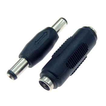 DC konvertavimo galvutės lizdas dvigubas vyriškas į vyrišką 5.5 * 2.1MM / 5.5X2.1mm Moteriškas ir moteriškas skydelis Montavimo adapterio jungties kištukas