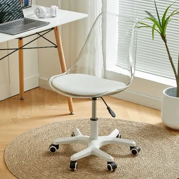 Designer Wheels biuro kėdė Prabangus pagrindas Patogi pasukama biuro kėdė Dizaineris Nordic Silla Escritorio biuro baldai