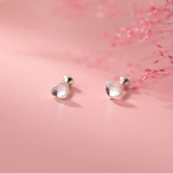 Didmeninė prekyba sidabro spalvos mados širdies metalo perlų smeigtuku auskarai moteriškiems papuošalų aksesuarams
