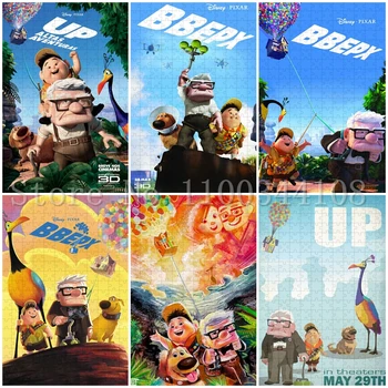 Disney Pixar Up dėlionės dėlionės 300/500/1000 dalys Skraidantis namas Animacinis filmas Mediniai galvosūkiai Tėvų ir vaikų interaktyvus žaidimas Žaislai