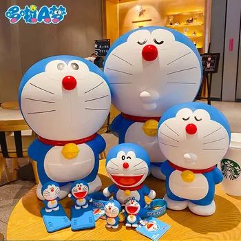 Doraemon Cartoon Anime Didelės talpos dūžtantis piggy bank Jingle Cat Piggy Bank berniukams Mergaitės dovanų papuošalai Kolekcinis žaislas