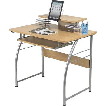 DUTRIEUX kompiuterio stalas stalas viršutinė lentyna laminuotas kompiuterio stalas, po 1