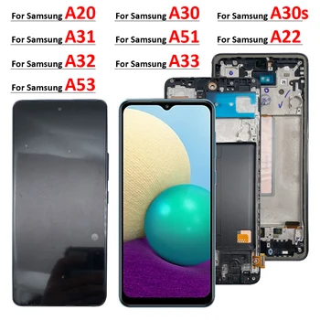 Ekranas LCD jutiklinio ekrano skaitmeninimo priemonės rinkinys Samsung A20 A30 A30s A31 A51 A22 A32 A33 A53 M21 M31 4G 5G LCD ekranas