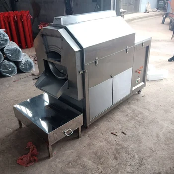 Elektrinė 1500W riešutų skrudinimo kepimo mašina Kaštonų kavos pupelių žemės riešutų skrudintuvas Nerūdijančio plieno kepimo ritininė mašina